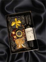 Cesta Presente Com Vinho Black Gift Presente Corporativo Cliente Homem Mulher