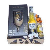 Cesta Presente Corinthians Pai Torcedor com Taça e Cerveja Cesta Presente Corinthians Pai Torcedor com Taça e Cerveja