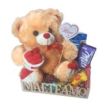 Cesta Presente Feliz Dia Das Mãe Com Urso E Chocolates