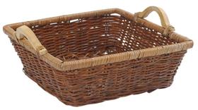 Cesta Quadrada Com Alça Mundiart 24cm x 24cm x 8 cm