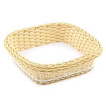 Cesta Quadrada Lisa de Fibra Sintética 15x15 cm Cayçara Cesta Quadrada Lisa de Fibra Sintética 15x15 cm Cayçara