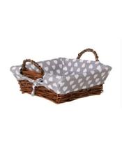 Cesta Quadrada Mundiart com Tecido 23x23/8cm