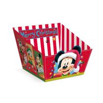 CESTA QUADRADA NATAL DISNEY P 6x6x6 PT C/10 UN CROMUS EMBALAGEM