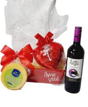 Cesta Queijo, Vinho E Chocolate - Dia Das Mães ou Namorados - camafheus