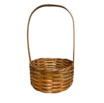 Cesta Redonda De Bambu 28 X17Cm Decorativo Páscoa Festa-1Un Cesta Redonda De Bambu 28 X17Cm Decorativo Páscoa Festa-1Un