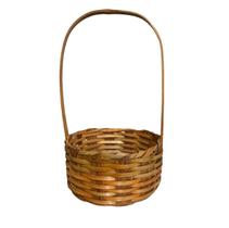 Cesta Redonda De Bambu 28 X17Cm Decorativo Páscoa Festa-3Un Cesta Redonda De Bambu 28 X17Cm Decorativo Páscoa Festa-3Un