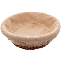 Cesta Redonda de Rattan Lyor Plástico com Forro em Tecido 21x7cm Cesta Redonda de Rattan Lyor Plástico com Forro em Tecido 21x7cm