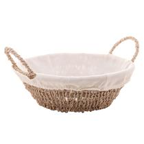 Cesta Redonda de Sisal com Forro e Alça 12x24cm Wolff