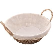 Cesta Redonda de Sisal com Forro em Tecido e Alça 24cm x 12cm - Wolff Cesta Redonda de Sisal com Forro em Tecido e Alça 24cm x 12cm - Wolff