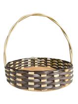 Cesta Redonda Sintética 35cm Decoração Festa Piquenique