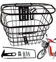 Cesta Reforçada Bike Aro 26 Com Tampa Serve Bike Elétrica