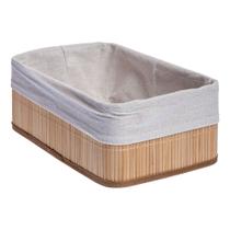 Cesta retangular Break bambu e tecido Poliester -Dynasty