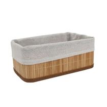 Cesta Retangular Break de Bambu com Forro em Tecido P Full Fit Cesta Retangular Break de Bambu com Forro em Tecido P Full Fit