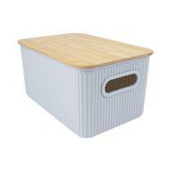 Cesta retangular Closet PP 29,1x38,4x16,5cm cinza -L Hermitage