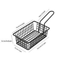 Cesta Retangular De Batatas Fritas Com Alça, Recipiente De Comida Frita Para Restaurante Ocidental,