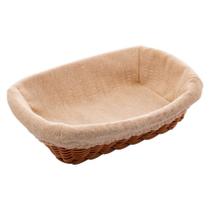 Cesta Retangular de Rattan com Forro em Tecido 24cm - Lyor Cesta Retangular de Rattan com Forro em Tecido 24cm - Lyor