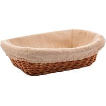 Cesta Retangular de Rattan Lyor Plástico com Forro em Tecido 24x17x7cm Cesta Retangular de Rattan Lyor Plástico com Forro em Tecido 24x17x7cm