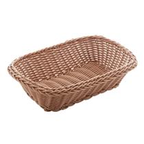 Cesta Retangular de Rattan Plástico 24cm Cesta Retangular de Rattan Plástico 24cm