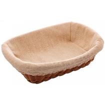 Cesta Retangular de Rattan Plástico com forro em Tecido 24cm 2762 - Lyor Cesta Retangular de Rattan Plástico com forro em Tecido 24cm 2762 - Lyor