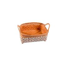 Cesta Retangular em Rattan c/Búzios Gde.Marrom 37,5x23,5x20,5cm Cesta Retangular em Rattan c/Búzios Gde.Marrom 37,5x23,5x20,5cm
