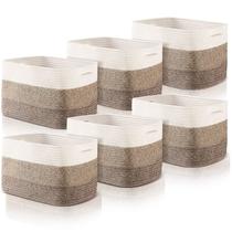 Cesta Tecida Geetery (Pacote com 6) - 37,5 x 25 x 22,5 cm - Marrom Escuro Cesta Tecida Geetery (Pacote com 6) - 37,5 x 25 x 22,5 cm - Marrom Escuro
