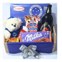 Cesta Times Futebol Urso Gravador Toalha Chocolates Cerveja