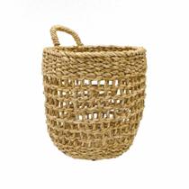 Cesta Trançada de Pendurar em Fibra