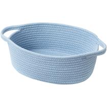 Cesta UBBCARE para armazenamento de corda oval de algodão 30x20x13 cm azul