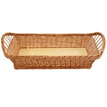 Cesta vime retangular grande para pães 44x20 cm - CAYÇARA