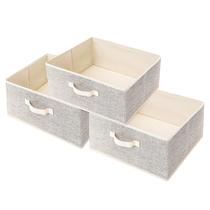 Cestas de armazenamento: caixas de tecido EITMOW, 40x28x20cm, 3 peças, bege