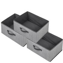 Cestas de armazenamento: caixas de tecido EITMOW, 40x28x20cm, 3 peças, cinza