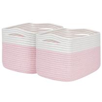 Cestas de armazenamento Kriitools Pink Girls Baby Nursery Rope Toys