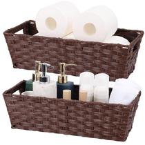 Cestas de armazenamento Onlytak Plastic Wicker Toilet & Bathroom, pacote com 2