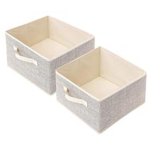 Cestas de armazenamento: tecido EITMOW, 28x28x20cm, bege natural, 2 peças