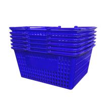 Cestas de compras, embalagem C-Store, plástico empilhável, pacote com 6