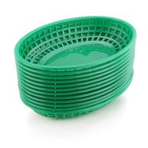 Cestas de fast food New Star Foodservice 44126 Conjunto de 12 verdes