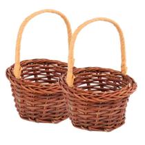 Cestas de Páscoa em miniatura TOYANDONA, estilo pastoral, 2 unidades Cestas de Páscoa em miniatura TOYANDONA, estilo pastoral, 2 unidades