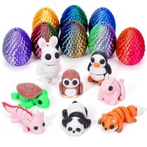 Cestas de Páscoa YILCER Mini Dragon Eggs com animais Cestas de Páscoa YILCER Mini Dragon Eggs com animais