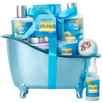 Cestas de Presente para Mulheres e Homens - Kit de Spa com Aromas Ocean Bliss, Loção Corporal, Conjunto de Banho e Corpo para Ela ou Ele, Kit de Spa em Casa Cestas de Presente para Mulheres e Homens - Kit de Spa com Aromas Ocean Bliss, Loção Corporal, Conjunto de Banho e Corpo para Ela ou Ele, Kit de Spa em Casa