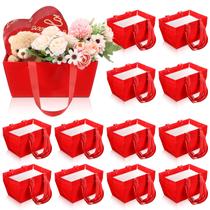 Cestas de presente vermelhas de papel kraft Glenmal, 72 peças, 25x17x11 cm