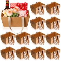 Cestas de presentes de papel Kraft Glenmal, 72 peças, impermeáveis, 25x17x11cm