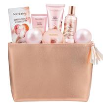 Cestas de presentes de spa para mulheres, mães, presentes de aniversário para sua esposa, Conjunto de 8 peças de presentes relaxantes de autocuidado com bolsa de cosméticos e banho de espuma, presentes ideais de Dia das Mães para mulheres, esposa, namorada e mãe Cestas de presentes de spa para mulheres, mães, presentes de aniversário para sua esposa, Conjunto de 8 peças de presentes relaxantes de autocuidado com bolsa de cosméticos e banho de espuma, presentes ideais de Dia das Mães para mulheres, esposa, namorada e mãe