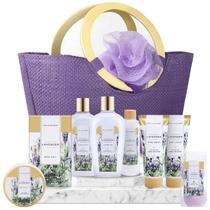 Cestas de presentes Spa Luxetique para mulheres com lavanda, conjunto de 10 peças