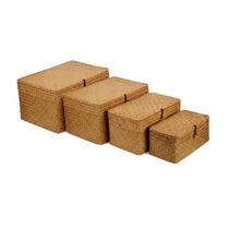 Cestas de vime YANGQIHOME Naural Seagrass Storage, pacote com 4 Cestas de vime YANGQIHOME Naural Seagrass Storage, pacote com 4