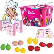 Cestinha Compras Mercado Comidinhas Infantil da Barbie Acessorios Master Chef Frutas Legumes