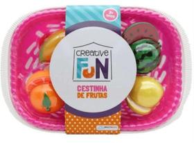 Cestinha de Frutas - Creative Fun - Frutinha Com tiras autocolantes - Cesta Rosa MULTIKIDS
