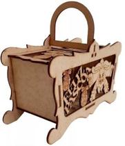 Cestinha de Piquenique para Páscoa com Duas Aberturas para Bombons e Doces Cestinha de Piquenique para Páscoa com Duas Aberturas para Bombons e Doces