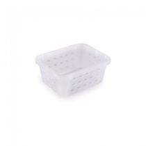 Cestinha de Plástico Retangular Organizadora Incolor 6x14x11- Plasutil