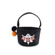 Cestinha fantasminha boo com fantasma preto e laranja 13,5cm Cestinha fantasminha boo com fantasma preto e laranja 13,5cm