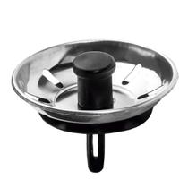 Cestinha inox para válvula pia 4.1/2 puxador preto padova Cestinha inox para válvula pia 4.1/2 puxador preto padova